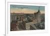 Tacoma, WA - Bird's Eye View of Downtown-Lantern Press-Framed Premium Giclee Print