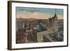 Tacoma, WA - Bird's Eye View of Downtown-Lantern Press-Framed Art Print
