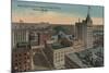 Tacoma, WA - Bird's Eye View of Downtown-Lantern Press-Mounted Art Print