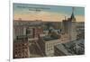 Tacoma, WA - Bird's Eye View of Downtown-Lantern Press-Framed Art Print