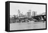 Tacoma, WA - Skyline View of Downtown Photograph-Lantern Press-Framed Stretched Canvas