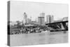 Tacoma, WA - Skyline View of Downtown Photograph-Lantern Press-Stretched Canvas