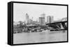 Tacoma, WA - Skyline View of Downtown Photograph-Lantern Press-Framed Stretched Canvas