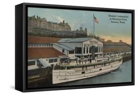 Tacoma, WA - View of Municipal Dock with Steamer-Lantern Press-Framed Stretched Canvas