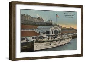 Tacoma, WA - View of Municipal Dock with Steamer-Lantern Press-Framed Art Print