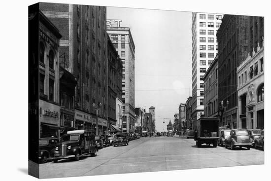 Tacoma, WA View of Pacific Avenue Photograph - Tacoma, WA-Lantern Press-Stretched Canvas