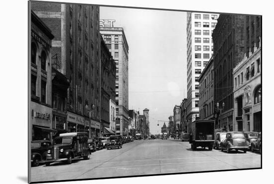 Tacoma, WA View of Pacific Avenue Photograph - Tacoma, WA-Lantern Press-Mounted Art Print