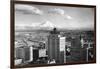 Tacoma, WA View of Rainier from Medical Arts Building Photograph - Tacoma, WA-Lantern Press-Framed Art Print