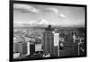 Tacoma, WA View of Rainier from Medical Arts Building Photograph - Tacoma, WA-Lantern Press-Framed Art Print