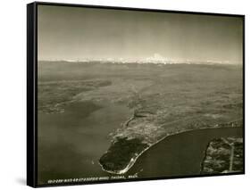 Tacoma, Washington, Aerial View (ca. 1937)-null-Framed Stretched Canvas
