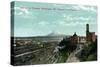 Tacoma, Washington, Aerial View of the Tacoma Gateway , Mt. Tacoma in Distance-Lantern Press-Stretched Canvas