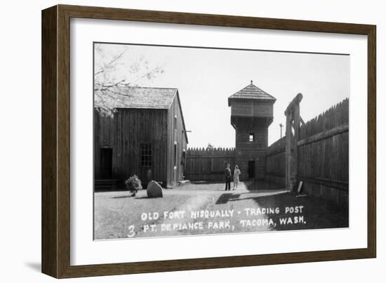 Tacoma, Washington - Defiance Point Park, Ft. Nisqually Trading Post-Lantern Press-Framed Art Print