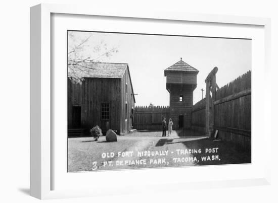 Tacoma, Washington - Defiance Point Park, Ft. Nisqually Trading Post-Lantern Press-Framed Art Print