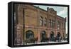 Tacoma, Washington - Exterior View of Fire Station on a Street-Lantern Press-Framed Stretched Canvas