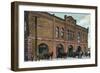 Tacoma, Washington - Exterior View of Fire Station on a Street-Lantern Press-Framed Art Print