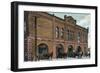 Tacoma, Washington - Exterior View of Fire Station on a Street-Lantern Press-Framed Art Print