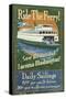 Tacoma, Washington - Ferry Ride Vintage Sign-Lantern Press-Stretched Canvas
