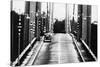 Tacoma, Washington - November 7, 1940 - Tacoma Narrows Bridge - Car on Bridge-Lantern Press-Stretched Canvas