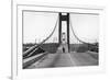 Tacoma, Washington - November 7, 1940 - Tacoma Narrows Bridge - Man on Bridge-Lantern Press-Framed Premium Giclee Print