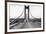 Tacoma, Washington - November 7, 1940 - Tacoma Narrows Bridge - Man on Bridge-Lantern Press-Framed Premium Giclee Print