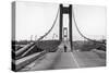 Tacoma, Washington - November 7, 1940 - Tacoma Narrows Bridge - Man on Bridge-Lantern Press-Stretched Canvas