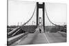 Tacoma, Washington - November 7, 1940 - Tacoma Narrows Bridge - Man on Bridge-Lantern Press-Stretched Canvas