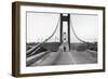 Tacoma, Washington - November 7, 1940 - Tacoma Narrows Bridge - Man on Bridge-Lantern Press-Framed Art Print