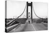 Tacoma, Washington - November 7, 1940 - Tacoma Narrows Bridge - Man on Bridge-Lantern Press-Stretched Canvas