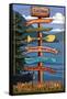 Tacoma, Washington - Signpost Destinations-Lantern Press-Framed Stretched Canvas