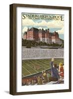 Tacoma, Washington - Stadium High School-Lantern Press-Framed Art Print