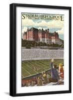 Tacoma, Washington - Stadium High School-Lantern Press-Framed Art Print