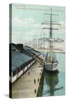 Tacoma, Washington, View of Docked Ships Loading with Wheat-Lantern Press-Stretched Canvas