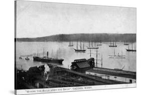 Tacoma, Washington, Where the Rails Meet the Sails-Lantern Press-Stretched Canvas