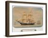 Tactique Brig, Built in 1792, by Francois Roux (1811-1882), France, 19th Century-null-Framed Giclee Print