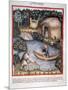 Tacuinum Sanitatis. 14th Century. Medieval Handbook of Health. Fishermen in a River-null-Mounted Giclee Print