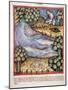 Tacuinum Sanitatis. 14th Century. Medieval Handbook of Health. Man Looking for Amber by a River.…-null-Mounted Giclee Print