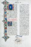 Illuminated Manuscript Page from Decameron, by Giovanni Boccaccio, Italian, C1467-Taddeo Crivelli-Laminated Giclee Print