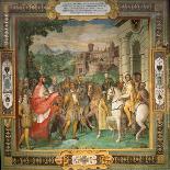 The Meeting of Holy Roman Emperor Charles V and Alessandro Farnese in 1544-Taddeo Zuccari-Framed Giclee Print