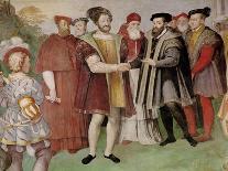 The Truce of Nice Between Francis I (1494-1547) and Charles V (1500-58)-Taddeo Zuccaro-Giclee Print
