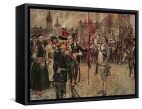 Tadeusz Kosciuszko Arrives in Cracow on the 24th March 1794 to Rally the Polish People to Fight…-Wojciech Kossak-Framed Stretched Canvas