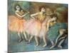 Tänzerinnen in grün und gelb (Danseuses Vertes et Jaunes). Um 1903-Edgar Degas-Mounted Giclee Print