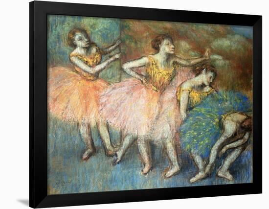 Tänzerinnen in grün und gelb (Danseuses Vertes et Jaunes). Um 1903-Edgar Degas-Framed Giclee Print