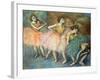 Tänzerinnen in grün und gelb (Danseuses Vertes et Jaunes). Um 1903-Edgar Degas-Framed Giclee Print