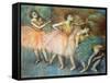 Tänzerinnen in grün und gelb (Danseuses Vertes et Jaunes). Um 1903-Edgar Degas-Framed Stretched Canvas