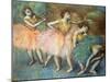 Tänzerinnen in grün und gelb (Danseuses Vertes et Jaunes). Um 1903-Edgar Degas-Mounted Giclee Print