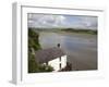 Taf Estuary with Dylan Thomas Boathouse, Laugharne, Carmarthenshire, South Wales, United Kingdom-Pottage Julian-Framed Photographic Print