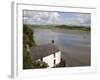 Taf Estuary with Dylan Thomas Boathouse, Laugharne, Carmarthenshire, South Wales, United Kingdom-Pottage Julian-Framed Photographic Print