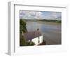 Taf Estuary with Dylan Thomas Boathouse, Laugharne, Carmarthenshire, South Wales, United Kingdom-Pottage Julian-Framed Photographic Print