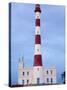 Taguermes Lighthouse at Dawn, Sidi Mahres Beach, Jerba Island, Tunisia-Walter Bibikow-Stretched Canvas