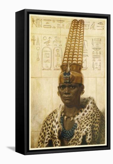 Taharqa Pharaoh (25th Dynasty) Initiated Extensive Building Projects in Both Egypt and Nubia-Winifred Brunton-Framed Stretched Canvas